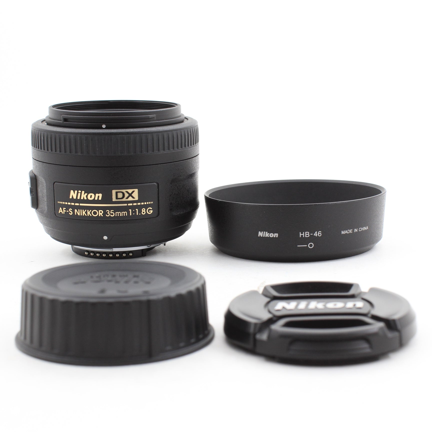 Nikon AF-S DX 35mm F1.8G 単焦点レンズ フード付 Nikon製、DX AF s NIKKOR 35mm f1，8 G レンズです。 撮影動作良好