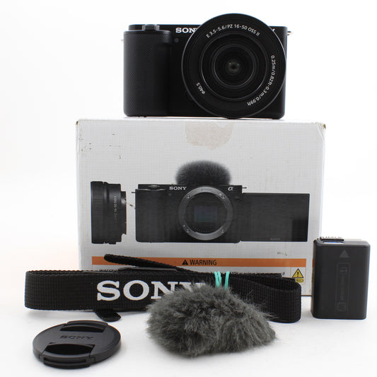 * OPEN BOX FAIR * Sony ZV-E10 Mirrorless Camera with PZ 16-50mm f/3.5-5.6 OSS II Lens (Black)