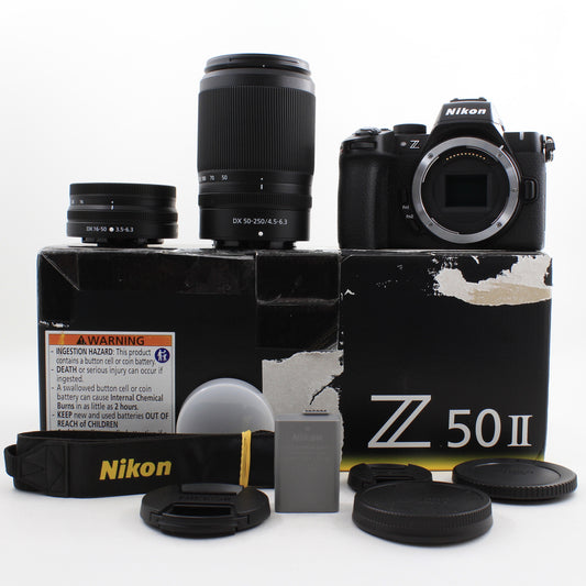 * OPEN BOX FAIR * Nikon Z50 II Mirrorless Camera with Z DX 16-50mm f/3.5-6.3 VR & 50-250mm f/4.5-6.3 VR Lenses