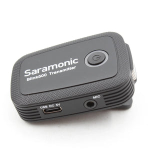 * OPEN BOX FAIR * Saramonic Blink 500 TX Clip-On Digital Bodypack Wireless Transmitter with Omni Lavalier Microphone (2.4 GHz) at PROCAM | procam.com