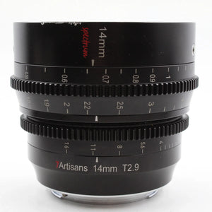 * USED * 7Artisans 14mm T2.9 Spectrum Cine Lens Canon RF Mount Boxed at PROCAM | procam.com