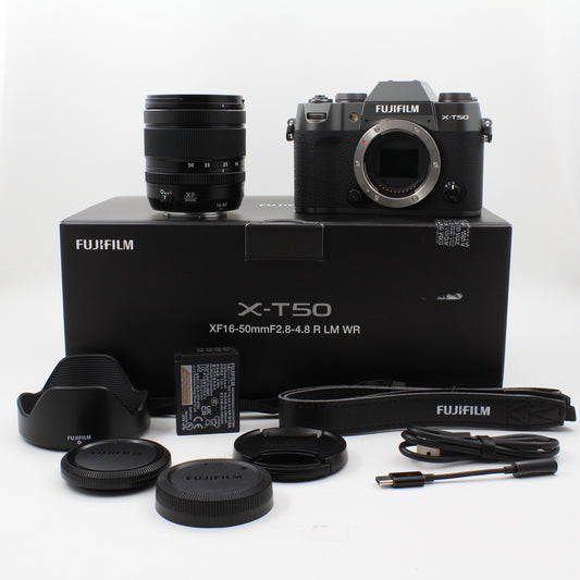 * OPEN BOX EXCELLENT * Fujifilm X-T50 Mirrorless Camera with XF 16-50mm f/2.8-4.8 Lens (Charcoal Silver)