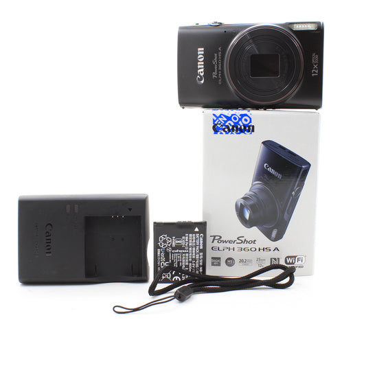 * OPEN BOX GOOD * Canon PowerShot ELPH 360 HS A Digital Camera (Black)