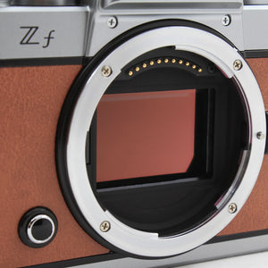 * OPEN BOX GOOD * Nikon Zf Mirrorless Camera (Silver & Cognac Brown) at PROCAM | procam.com