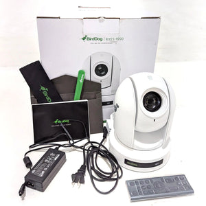 * DEMO * BirdDog Eyes P200 1080p Full NDI PTZ Camera (White) with PTZ Keyboard at PROCAM | procam.com