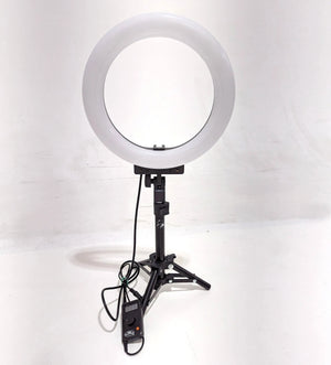 * DEMO * Savage 12" Bi-Color RGB Tabletop Ring Light with Stand at PROCAM | procam.com