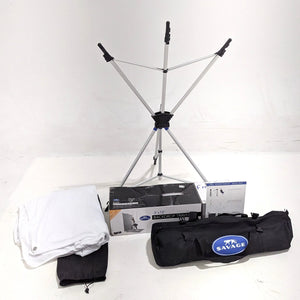 * OPEN BOX GOOD * Savage Backdrop Extended Travel Kit (White, 5 x 12') at PROCAM | procam.com