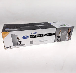 * OPEN BOX GOOD * Savage Backdrop Extended Travel Kit (White, 5 x 12') at PROCAM | procam.com