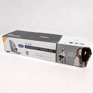 * OPEN BOX EXCELLENT * Savage Backdrop Extended Travel Kit (White, 5 x 12') at PROCAM | procam.com