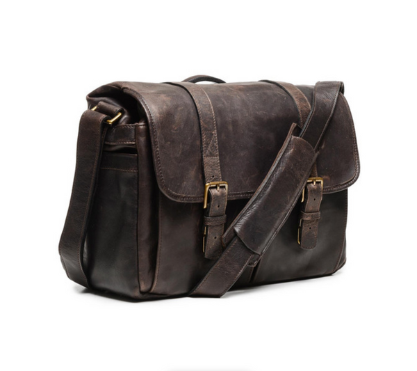 ONA Brixton Leather Camera/Laptop Messenger Bag (Dark Truffle)
