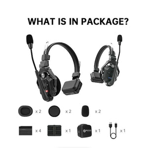 Hollyland Solidcom C1-2S Full-Duplex Wireless DECT Intercom System with 2 Headsets (1.9 GHz) at PROCAM | procam.com