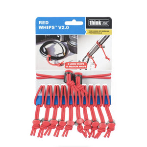 Think Tank Red Whips Bungie Cable Ties V2.0 – 12 Pack at PROCAM | procam.com