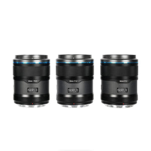 Sirui Sniper f/1.2 Autofocus 3-Lens Kit (Sony E, Black) at PROCAM | procam.com