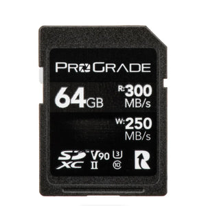 ProGrade Digital SDXC UHS-II V90 Cobalt Memory Card - 64GB at PROCAM | procam.com