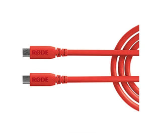 RODE SC27 SuperSpeed USB-C to USB-C Cable (Red, 6.6') at PROCAM | procam.com