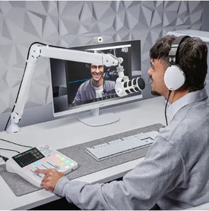 RODE RODECaster Duo Integrated Audio Production Studio (White) at PROCAM | procam.com