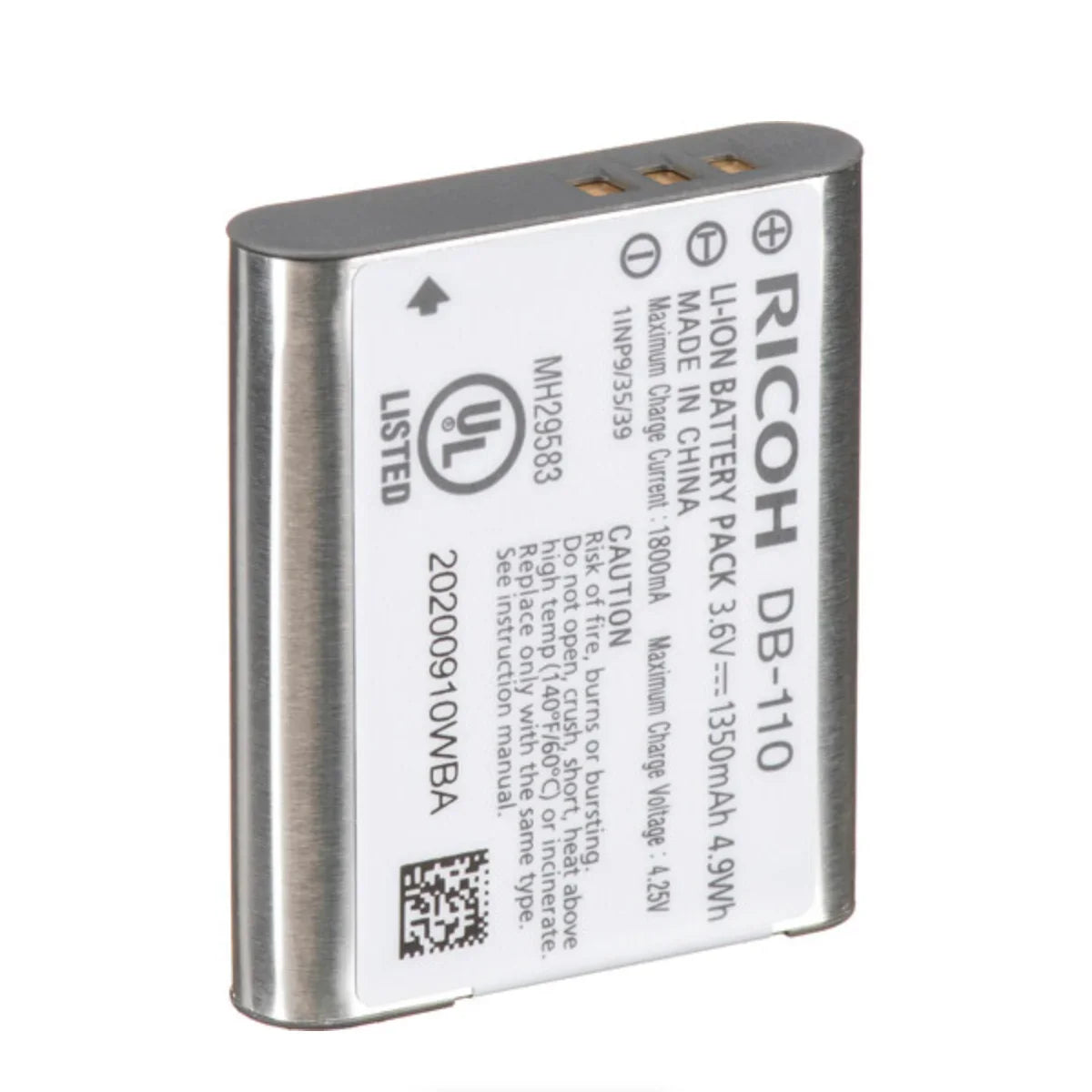 Ricoh DB-110 Rechargeable Lithium-Ion Battery (3.6V, 1350mAh) at