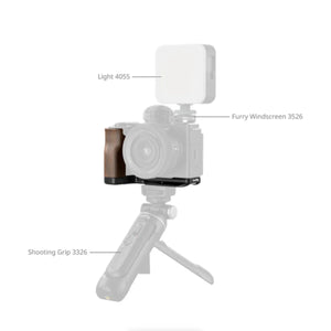 SmallRig L-Shape Mount Plate with Wooden Handle for Sony ZV-E10 II at PROCAM | procam.com