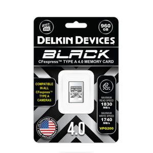 Delkin Devices BLACK CFexpress Type A 4.0 Memory Card - 960GB at PROCAM | procam.com