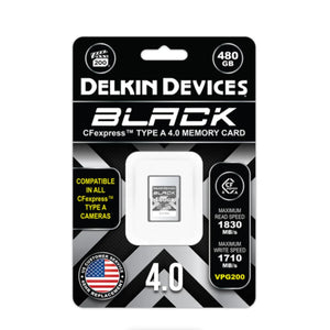 Delkin Devices BLACK CFexpress Type A 4.0 Memory Card - 480GB at PROCAM | procam.com