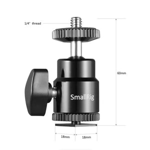 SmallRig Camera Hot Shoe Mount with 1/4"-20 Screw Ball Head (2-Pack) at PROCAM | procam.com