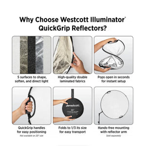 Westcott Illuminator QuickGrip 5-in-1 Reflector (40") at PROCAM | procam.com