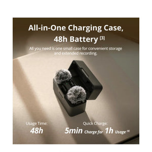 DJI Mic Mini 2-Person Compact Wireless Microphone System for Camera & Smartphone (2.4 GHz) at PROCAM | procam.com