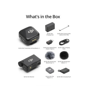 DJI Mic Mini 2-Person Compact Wireless Microphone System for Camera & Smartphone (2.4 GHz) at PROCAM | procam.com