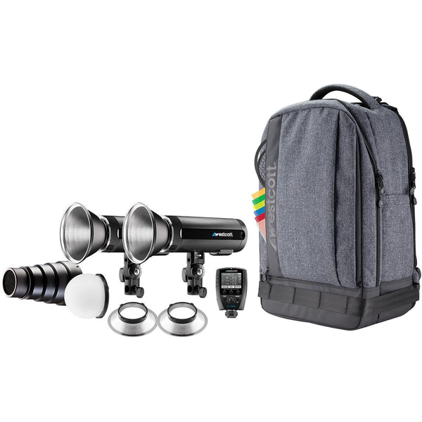 Westcott FJ200 200Ws Strobe 2-Light Backpack Kit with FJ-X2m Universal Wireless Trigger and Accessories
