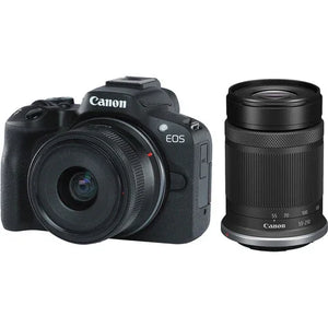 Canon EOS R50 Mirrorless Camera with RF-S 18-45mm f/4.5-6.3 IS STM Lens & RF-S 55-210mm f/5-7.1 IS STM Lens (Black) at PROCAM | procam.com