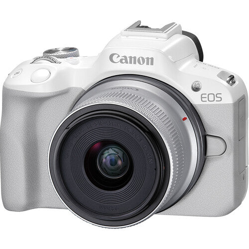Canon EOS R50 Mirrorless Camera with RF-S 18-45mm f/4.5-6.3 IS STM Lens (White)