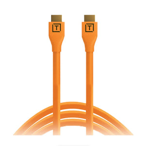Tether Tools TetherPro HDMI Cable with Ethernet (Orange, 15') at PROCAM | procam.com