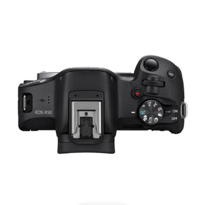 Canon EOS R50 Mirrorless Camera with RF-S 18-45mm f/4.5-6.3 IS STM Lens & RF-S 55-210mm f/5-7.1 IS STM Lens (Black) at PROCAM | procam.com