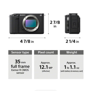 Sony ZV-E1 Mirrorless Camera (Body Only, Black) at PROCAM | procam.com