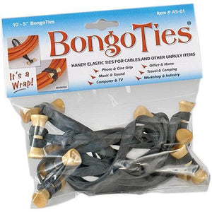 BongoTies Bamboo 5'' Elastic Cable Ties (10 Pack) - Natural at PROCAM | procam.com