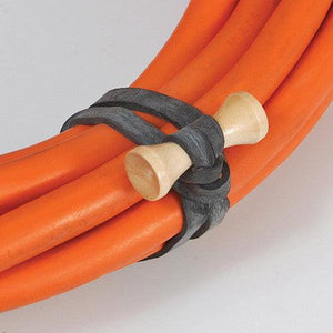 BongoTies Bamboo 5'' Elastic Cable Ties (10 Pack) - Natural at PROCAM | procam.com