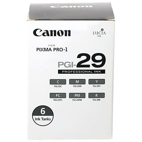 Canon PGI-29 LUCIA Series Color Ink Tanks - Six Color Pack - For Pixma Pro-1 Inkjet Printer | PROCAM