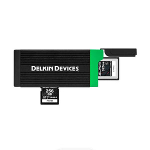 Delkin Devices 325GB BLACK CFexpress Type B Memory Card with CFexpress Type B & UHS-II SD Memory Card Reader at PROCAM | procam.com