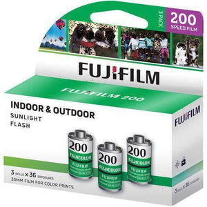 FUJIFILM 200 Color Negative Film (35mm Roll Film, 36 Exposures) 3-Pack at PROCAM | procam.com