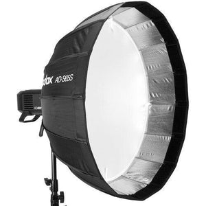 Godox AD-S65S Parabolic Softbox with Godox Mount and Grid (Gold/Silver, 25.6") at PROCAM | procam.com