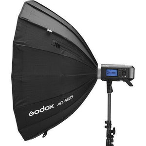 Godox AD-S85S Parabolic Softbox with Godox Mount and Grid (Gold/Silver, 33.5") at PROCAM | procam.com