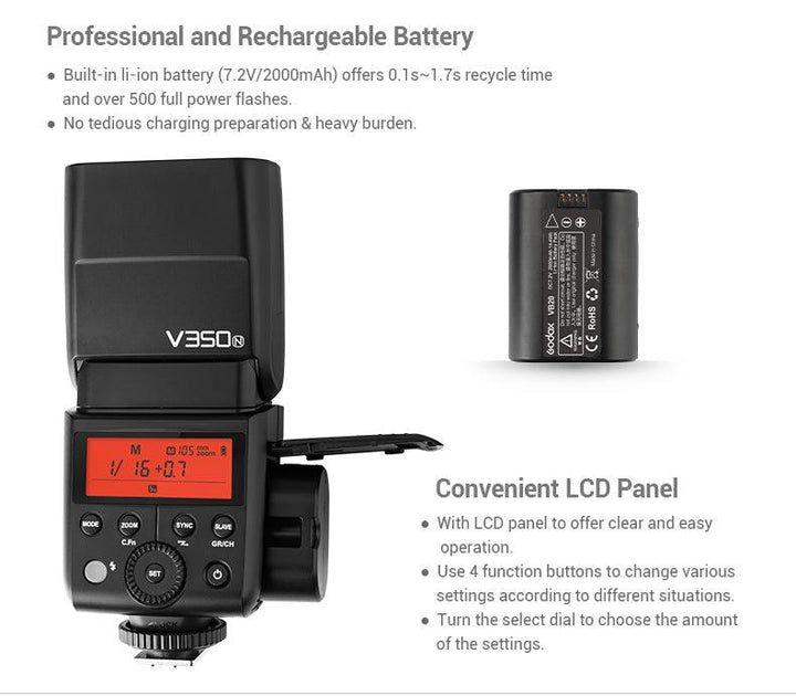 Godox V350N Flash for Select Nikon Cameras | PROCAM