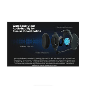 Hollyland Solidcom C1-4S Full-Duplex Wireless DECT Intercom System with 4 Headsets (1.9 GHz) at PROCAM | procam.com