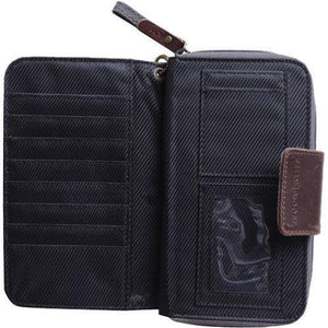 Kelly Moore Bag Canvas Wallet (Gray Canvas/Brown Trim) at PROCAM | procam.com
