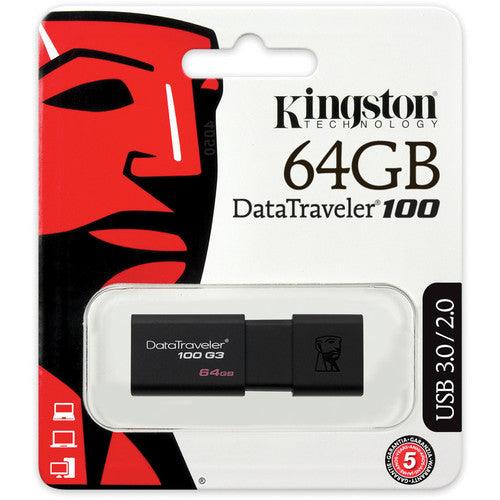 Kingston Data Traveler 100 G3 USB 3.0 Flash Drive - 64GB | PROCAM