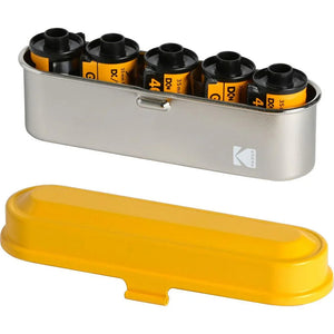 Kodak Steel 135mm Film Case (Yellow Lid/Silver Body) at PROCAM | procam.com