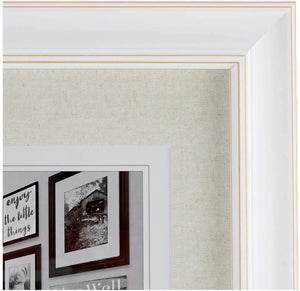 Malden International Designs 2136-80 Barnside Portrait Gallery Textured Mat Picture Frame, 8x10/11x14, White at PROCAM | procam.com