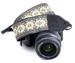 Perri's Leathers Ltd. 2" Jacquard Camera Strap (Arabian Gold) at PROCAM | procam.com