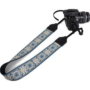 Perri's Leathers Ltd. 2" Jacquard Camera Strap (Blue Mandala) at PROCAM | procam.com