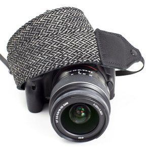 Perri's Leathers Ltd. 2" Wool Fabric Camera Strap (Gray/White) at PROCAM | procam.com